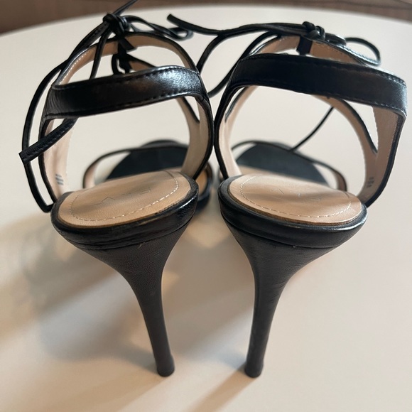 Pour La Victoire PLV Black Tie Stiletto Heeled Sandals - Picture 6 of 10